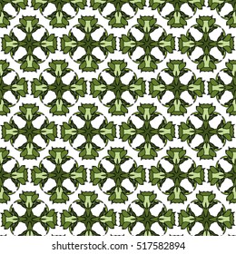 Village floral folk pattern of interwoven flowers and leaves. Vintage ethnic patterns.
