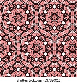 Village floral folk pattern of interwoven flowers and leaves. Vintage ethnic patterns. Purple and lilac.