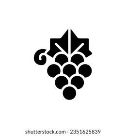 Ilustración de vectores de iconos rellenos de uva de aldea