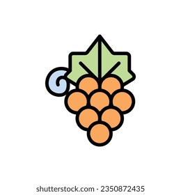 Village Grape Icon Vector Illustration
