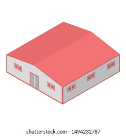 Village hangar icon. Isometric of village hangar vector icon for web design isolated on white background