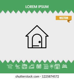 Village home icon vector