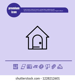 Village home icon vector