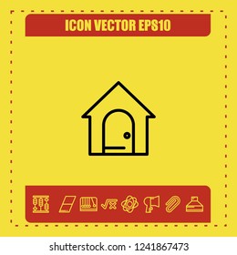 Village home icon vector