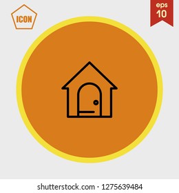 Village home icon vector