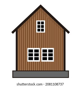 village house architecture vector design