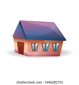 Village house icon. Cartoon of village house vector icon for web design isolated on white background