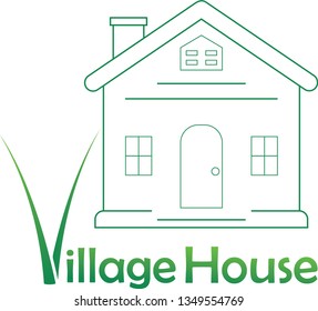 village house icon. eco friendly home vector