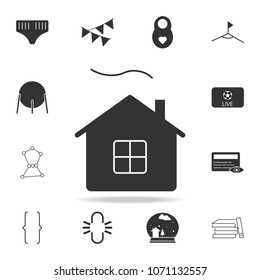 Village house silhouette icon. Detailed set of web icons. Premium quality graphic design. One of the collection icons for websites, web design, mobile app on white background