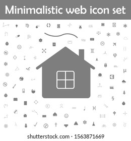 Village house silhouette icon. Web, minimalistic icons universal set for web and mobile