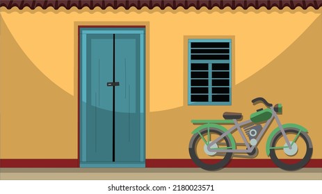 Village House and Vintage Bike
