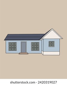 village houses, cute architect illustrations , vector