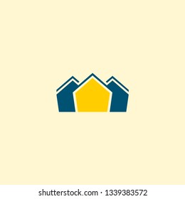 Village icon flat element. Vector illustration of village icon flat isolated on clean background for your web mobile app logo design.