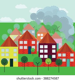 Village illustration. 