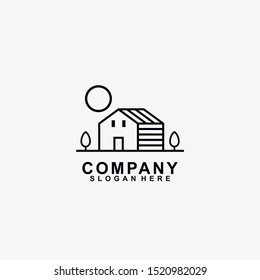 Village Logo Design Icon Template. Cabin Logo. Modern Design. Vector Illustration