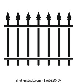 Village Metal Fence Icon. Simple Illustration Of Village Metal Fence Vector Icon For Web Design Isolated On White Background