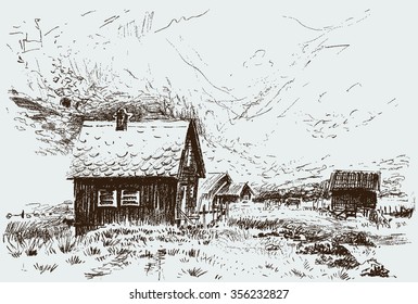 Village in the mountains