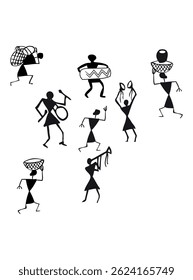 village scene, festival, culture, dance silhouette