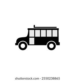 Village school bus icon, Bus icon vector design