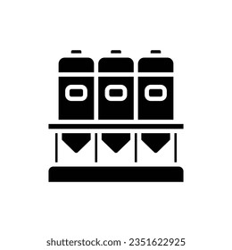 Village Silo Filled Icon Vector Illustration
