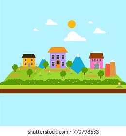Village. Small town