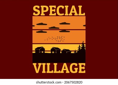 village special silhouette retro design