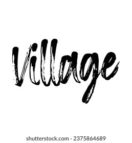 village text on white background.