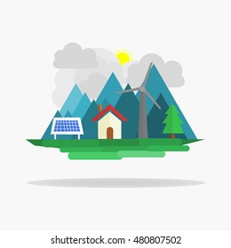 a village that use environmentally friendly energy