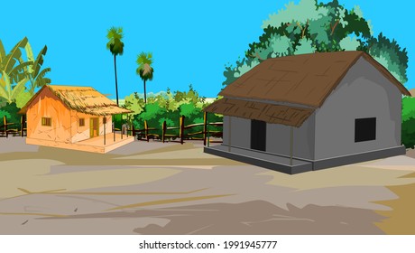 Village in two House illustration 