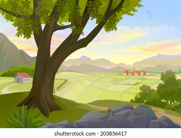 A VILLAGE IN A VALLEY