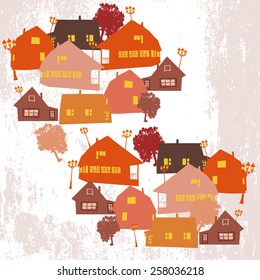 Village vector background
