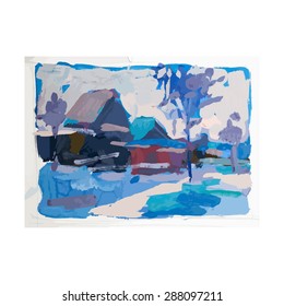 Village, vector illustration