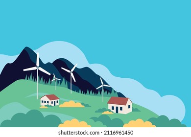 village view background vector inspiration	
