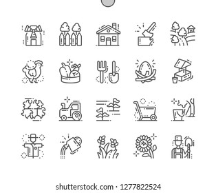 Village Well-crafted Pixel Perfect Vector Thin Line Icons 30 2x Grid for Web Graphics and Apps. Simple Minimal Pictogram