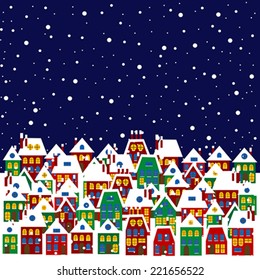 Village in winter