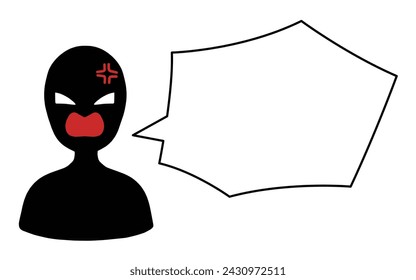 Villain and speech bubble material