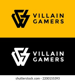 Villain V G Alphabet Monogram Modern Logo Design