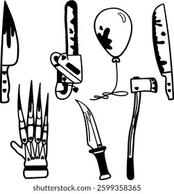 Villain Weapons Design Vector Cut Design