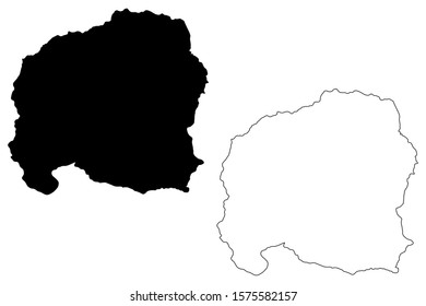 Villalba municipality (Commonwealth of Puerto Rico, Porto Rico, PR, Unincorporated territories of the United States) map vector illustration, scribble sketch Villalba map