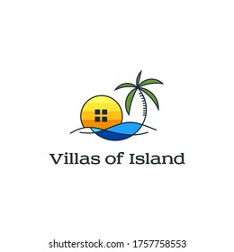 villas of island logo vector