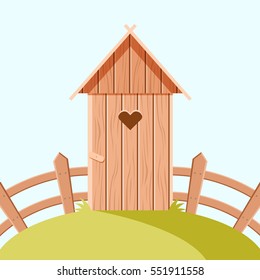 Villiage wooden toilet