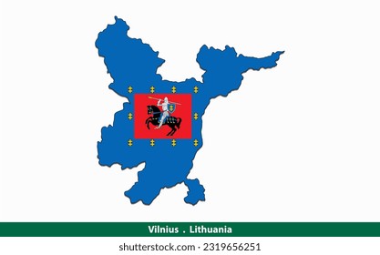 Bandera de Vilnius - Condados de Lituania (Vector)