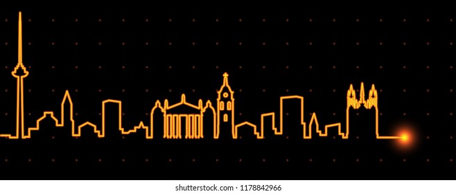 Vilnius Light Streak Skyline