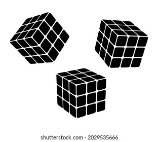 Vilnius, Lithuania - August 18, 2021. Vector illustration of the classic Rubik's Cube. 
Rubik's Cube is a 3D puzzle invented by Hungarian  sculptor and professor of architecture Erno Rubik in 1974. 