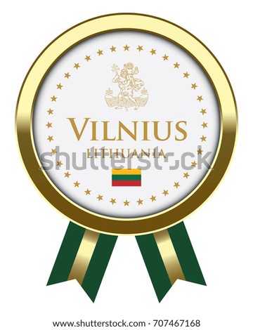 Vilnius Lithuania Badge