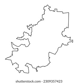 Vilnius map, administrative division of Lithuania. Vector illustration.
