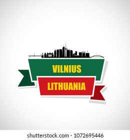 Vilnius Skyline Lithuania Vector Illustration Stock Vector (Royalty ...