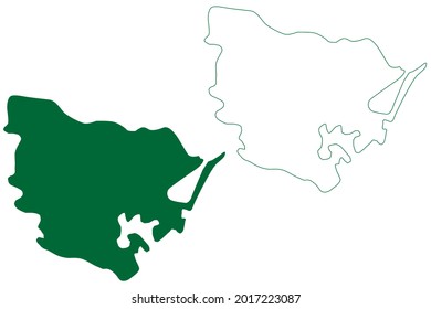 Viluppuram District (Tamil Nadu State, Republic Of India) Map Vector Illustration, Scribble Sketch Vizhuppuram Map