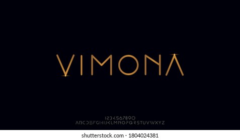 Vimona, A Modern Sans Serif Alphabet Display Font. Minimalist Typography Design