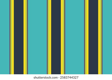 Vimplicity vertical lines textile, indoor background vector seamless. Stroke stripe texture pattern fabric in yellow and cyan colors palette.